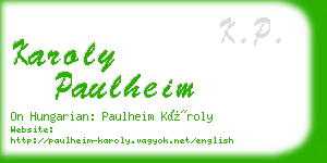karoly paulheim business card